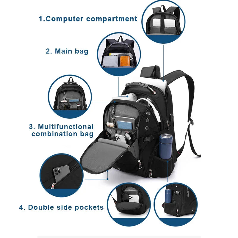 20-Inch Laptop Backpack Black