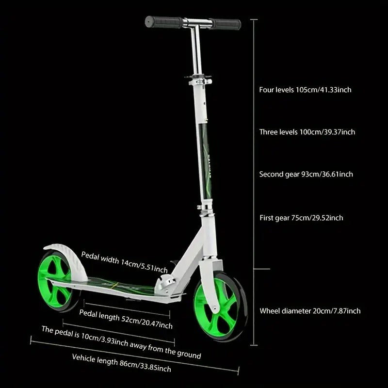 Foldable Iron Scooter with Front Brake